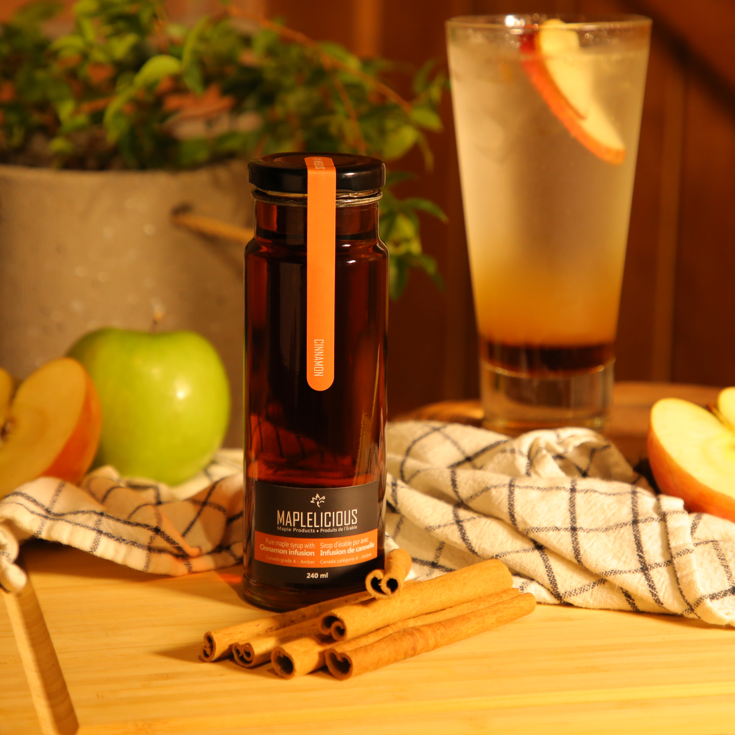Cinnamon infused maple syrup