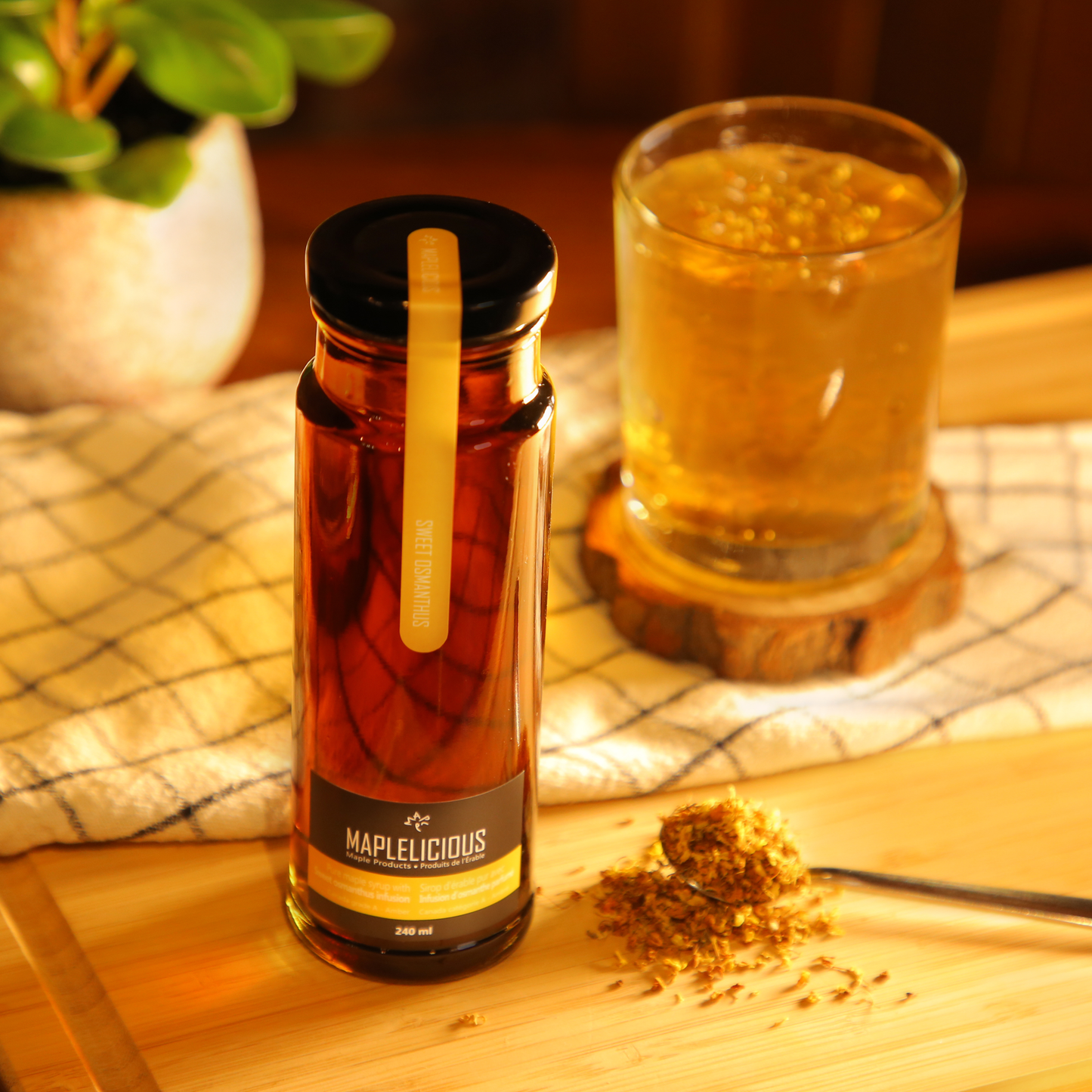 Sweet osmanthus infused maple syrup