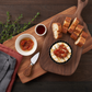 Baked brie au bleu cheese set